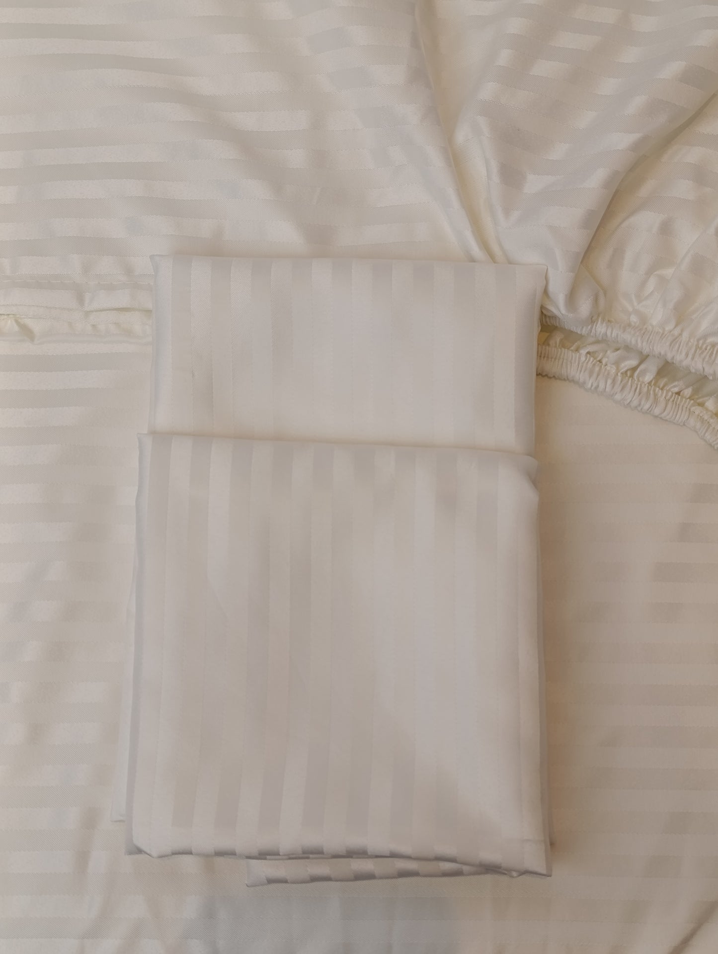 Stripe Satin Bed Sheet Set 3 Pieces