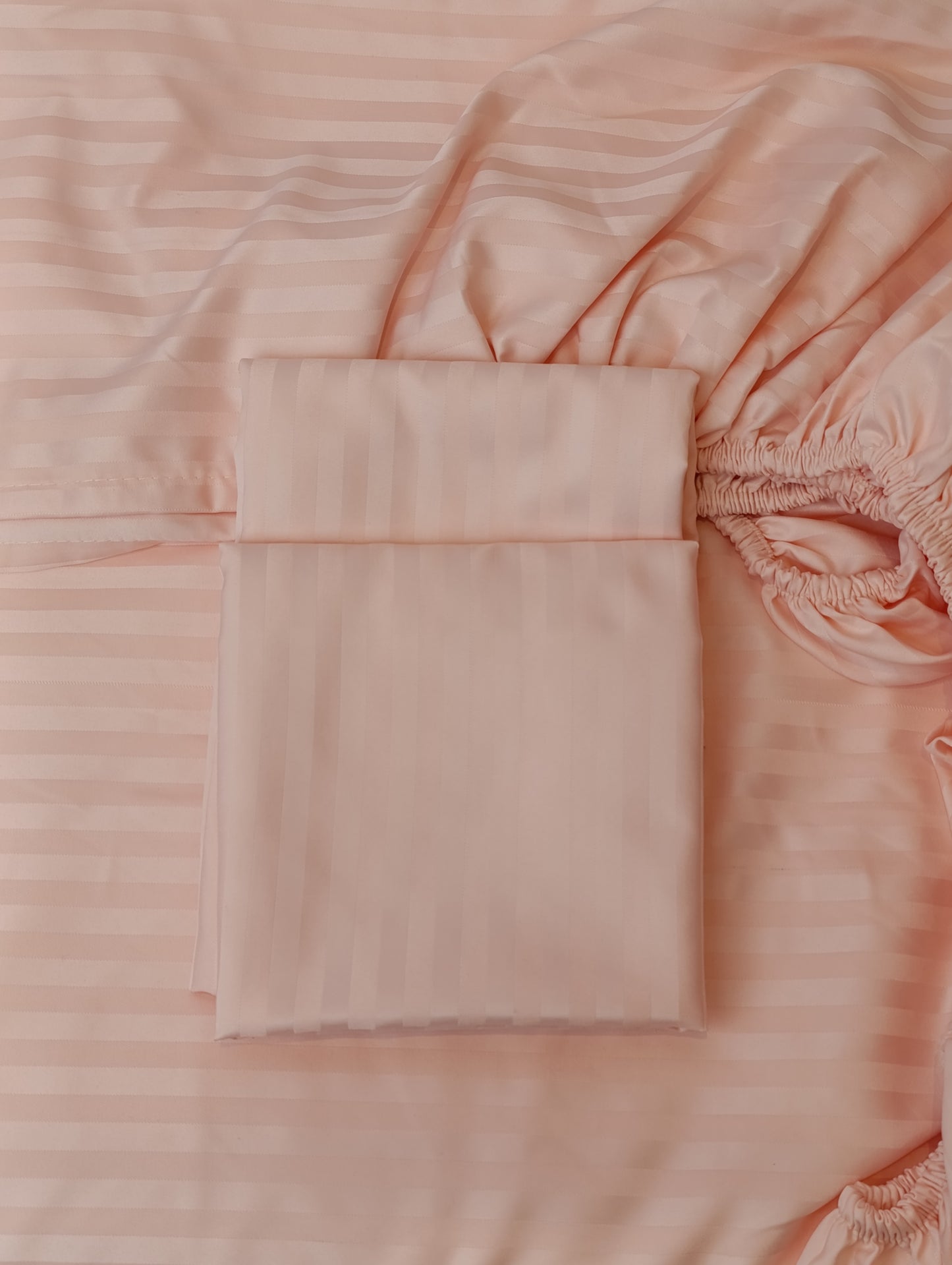 Stripe Satin Bed Sheet Set 3 Pieces
