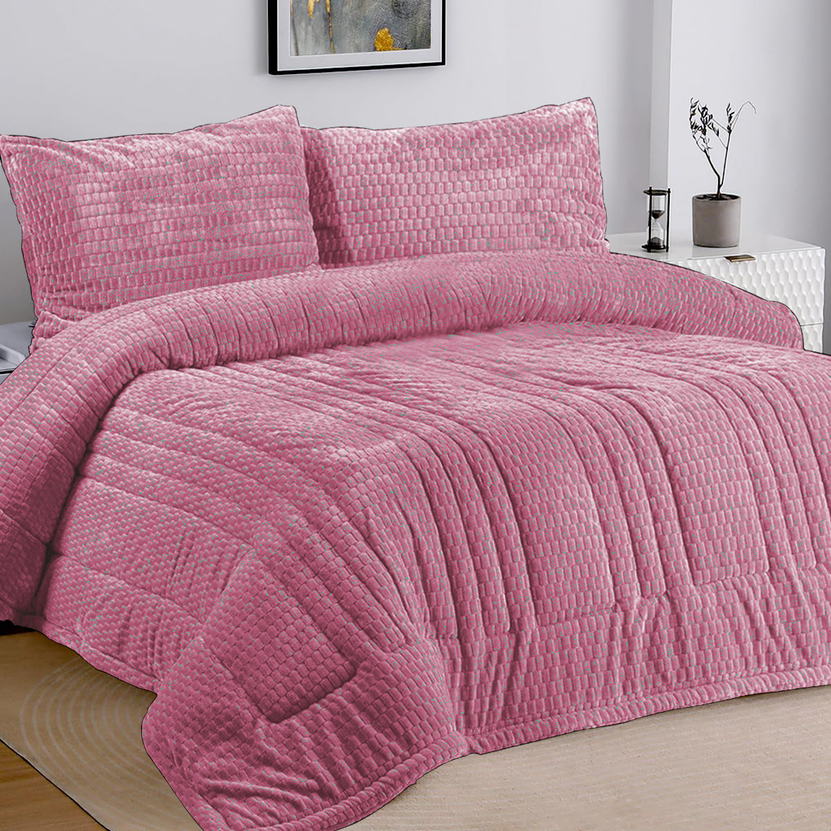 Blanket Duvet Set - Rose 3 pieces