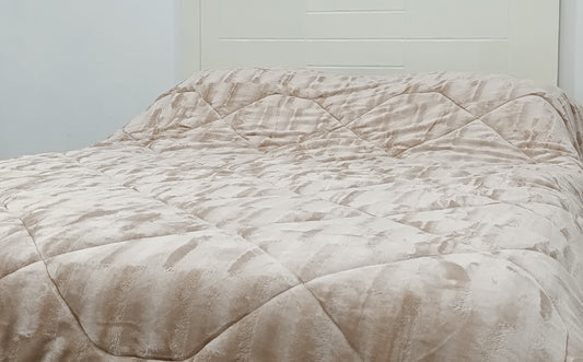 Blanket Duvet Set -Beige multi tone 3 Pieces
