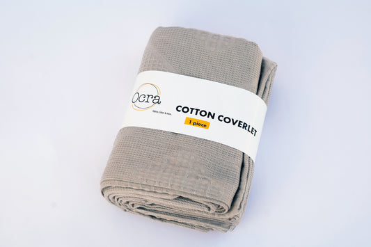 Cotton Coverlet - Gray