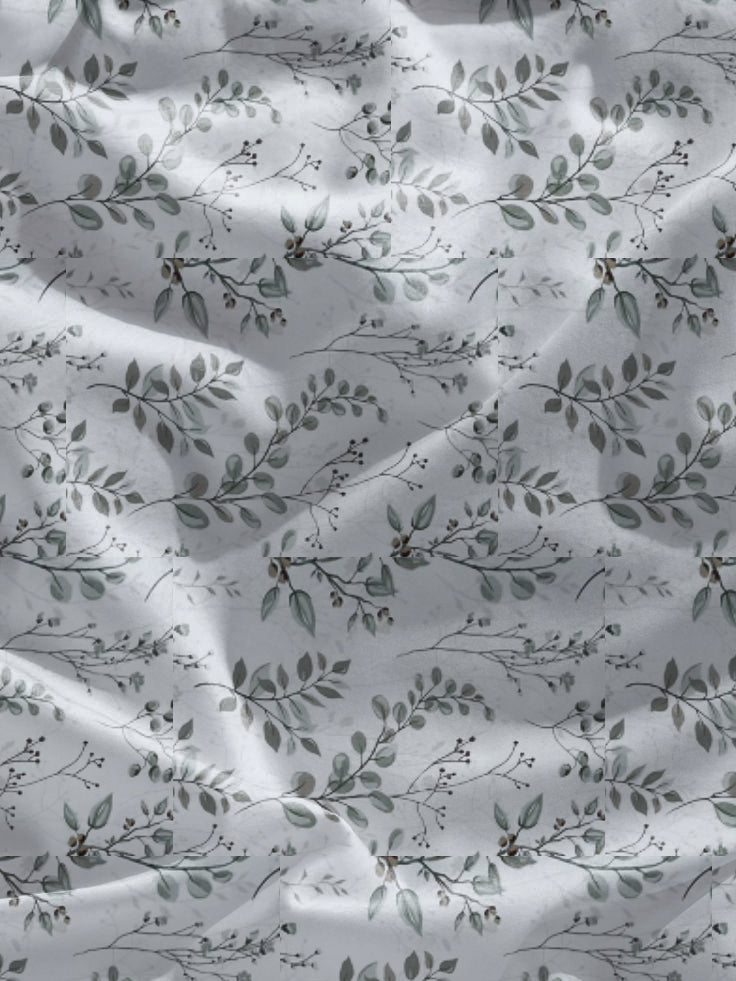 Cotton Bed Sheet Set - 3 Pieces - Olivia