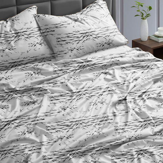 Cotton Bed Sheet Set - 3 Pieces  - Echo