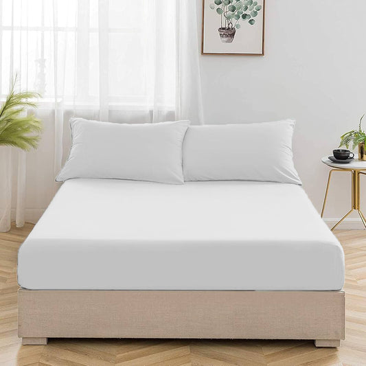 Solid Cotton Bedsheet Set 3 pieces