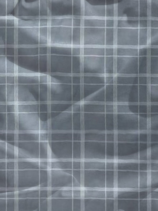 Cotton Duvet Cover Set - Plaid check