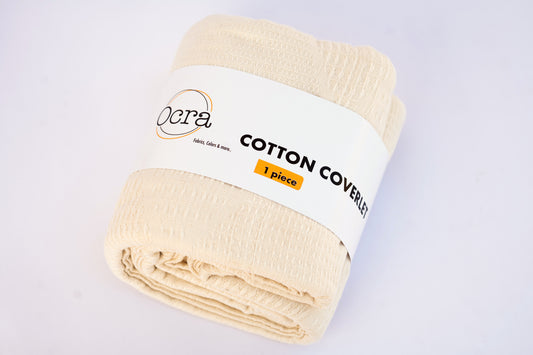 Cotton Coverlet - Light Beige