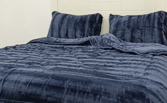 Blanket Duvet Set -Graphite Blue 3 pieces