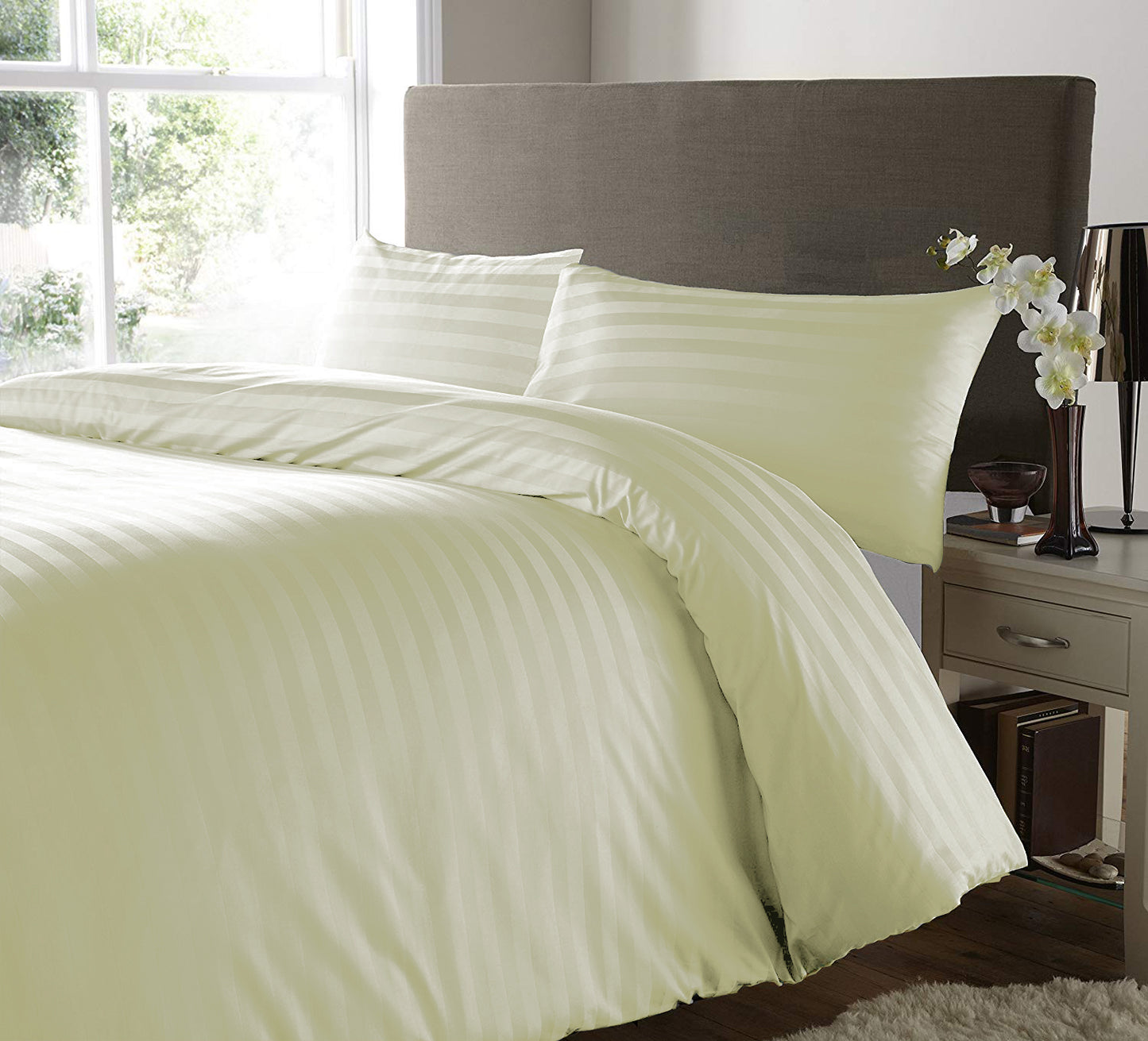 Stripe Satin Duvet Cover Set