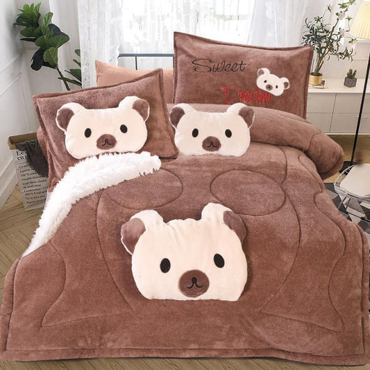 Kids Blanket Duvet - Brown (2 set)