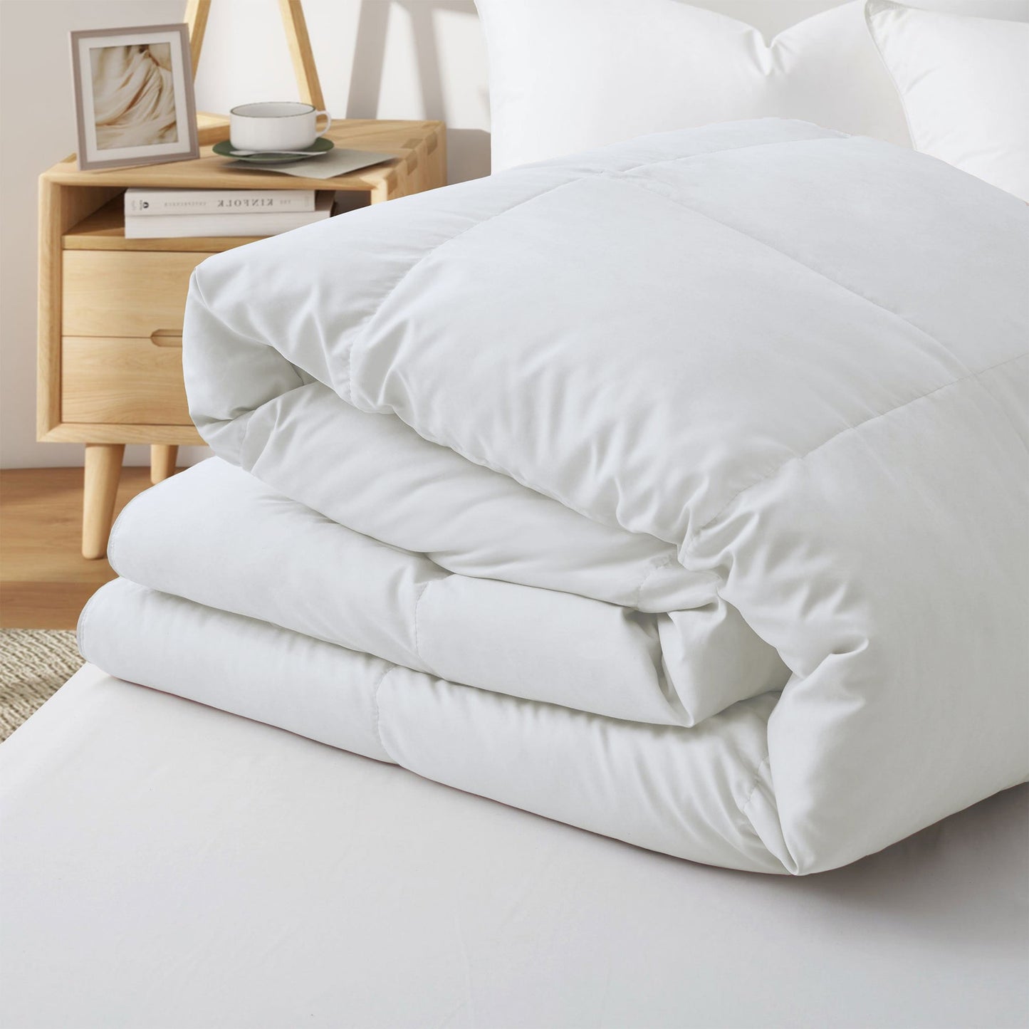 Light Solid Duvet Set - White