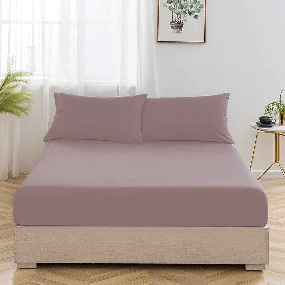 Solid Cotton Bedsheet Set 3 pieces