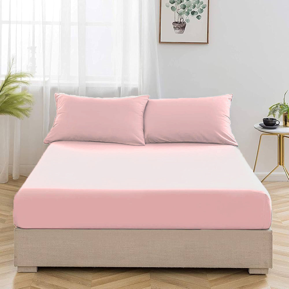 Solid Cotton Bedsheet Set 3 pieces