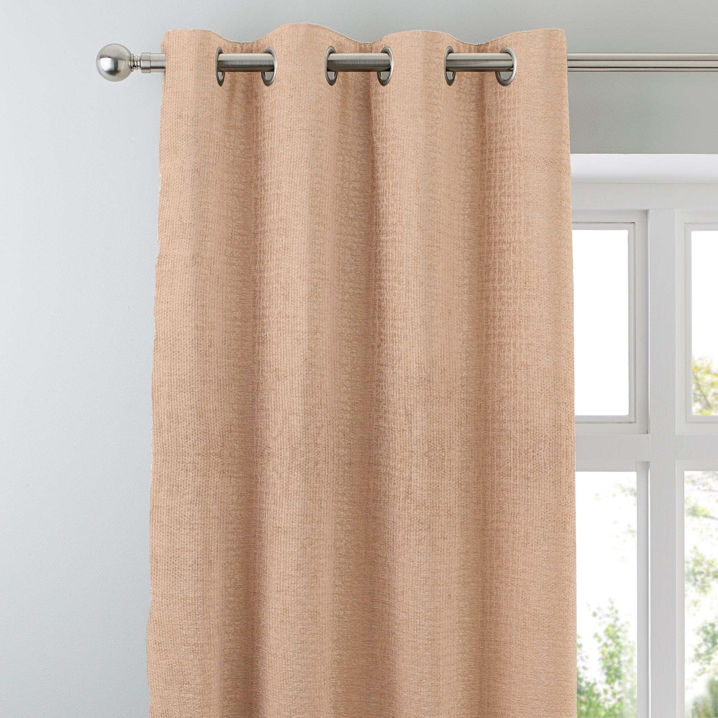 Diamond Solid Curtain - Light Beige