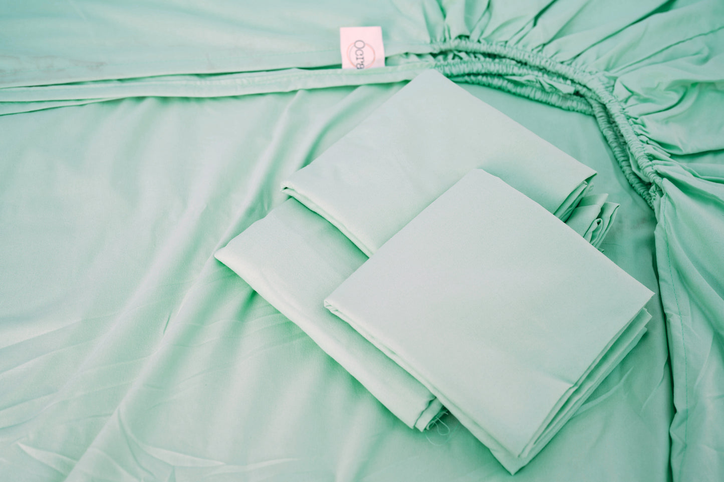 Microfiber Bed Sheet Set - Mint Green 3 pieces
