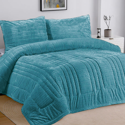 Blanket Duvet Set -Turquoise 3 pieces