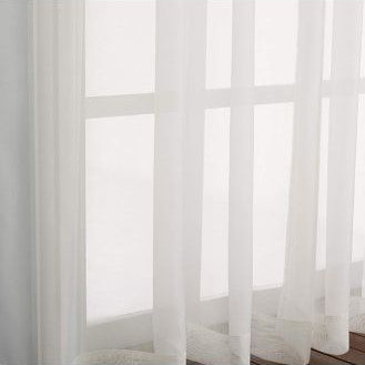 Wide Voile Curtain - White Color