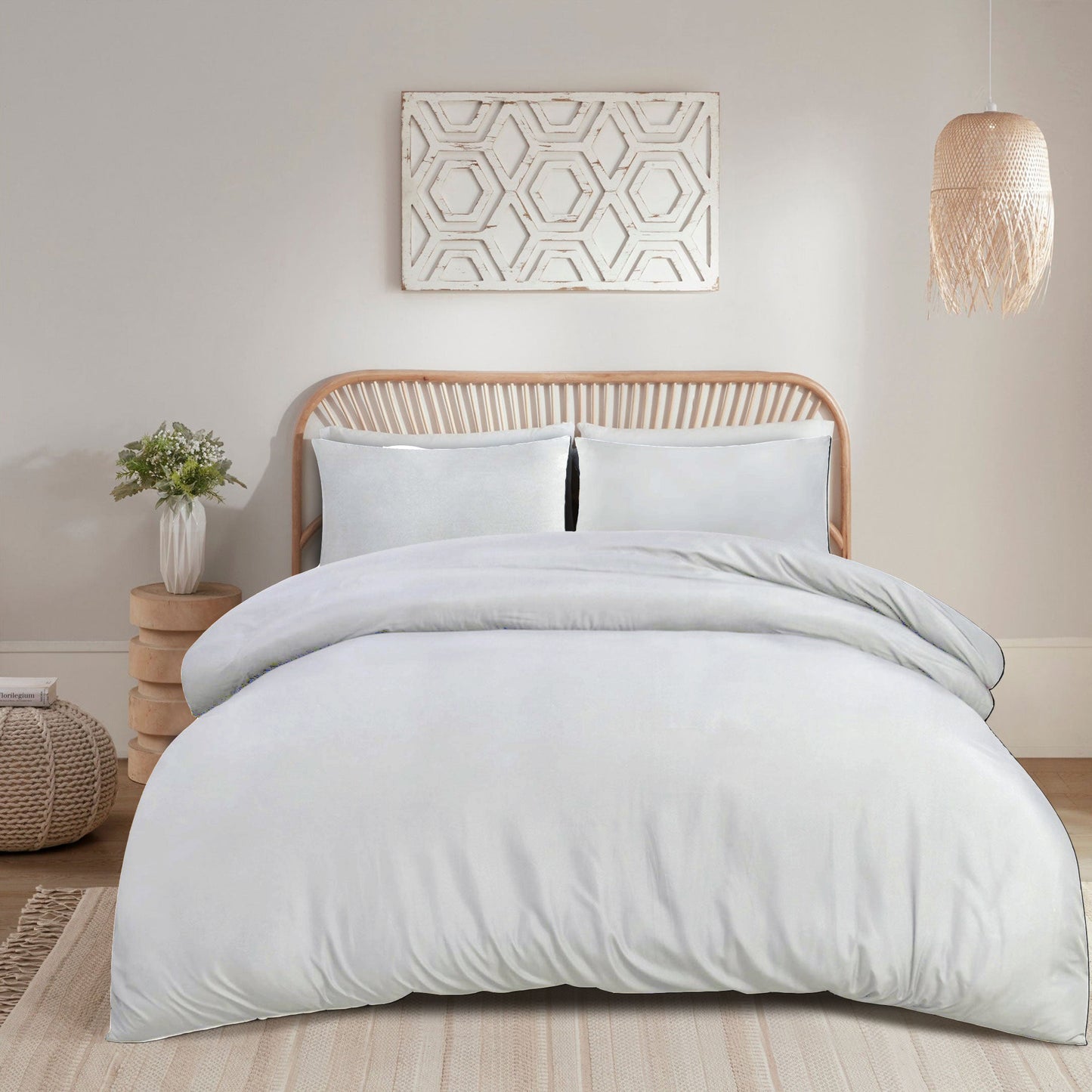 Solid Duvet Cover Set - White
