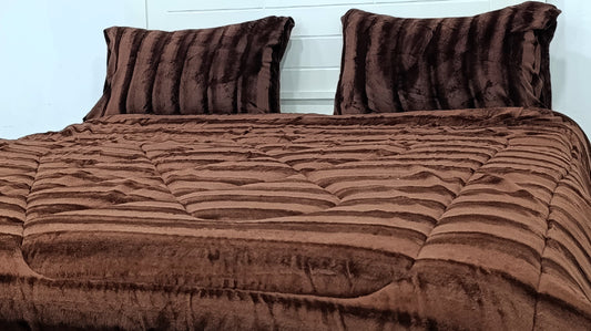 Blanket Duvet Set -Russet Brown 3 Pieces