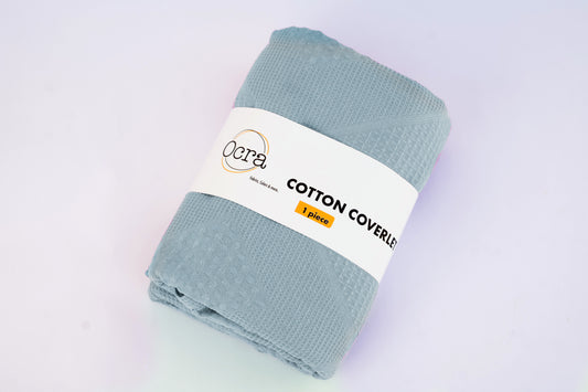 Cotton Coverlet - Baby Blue