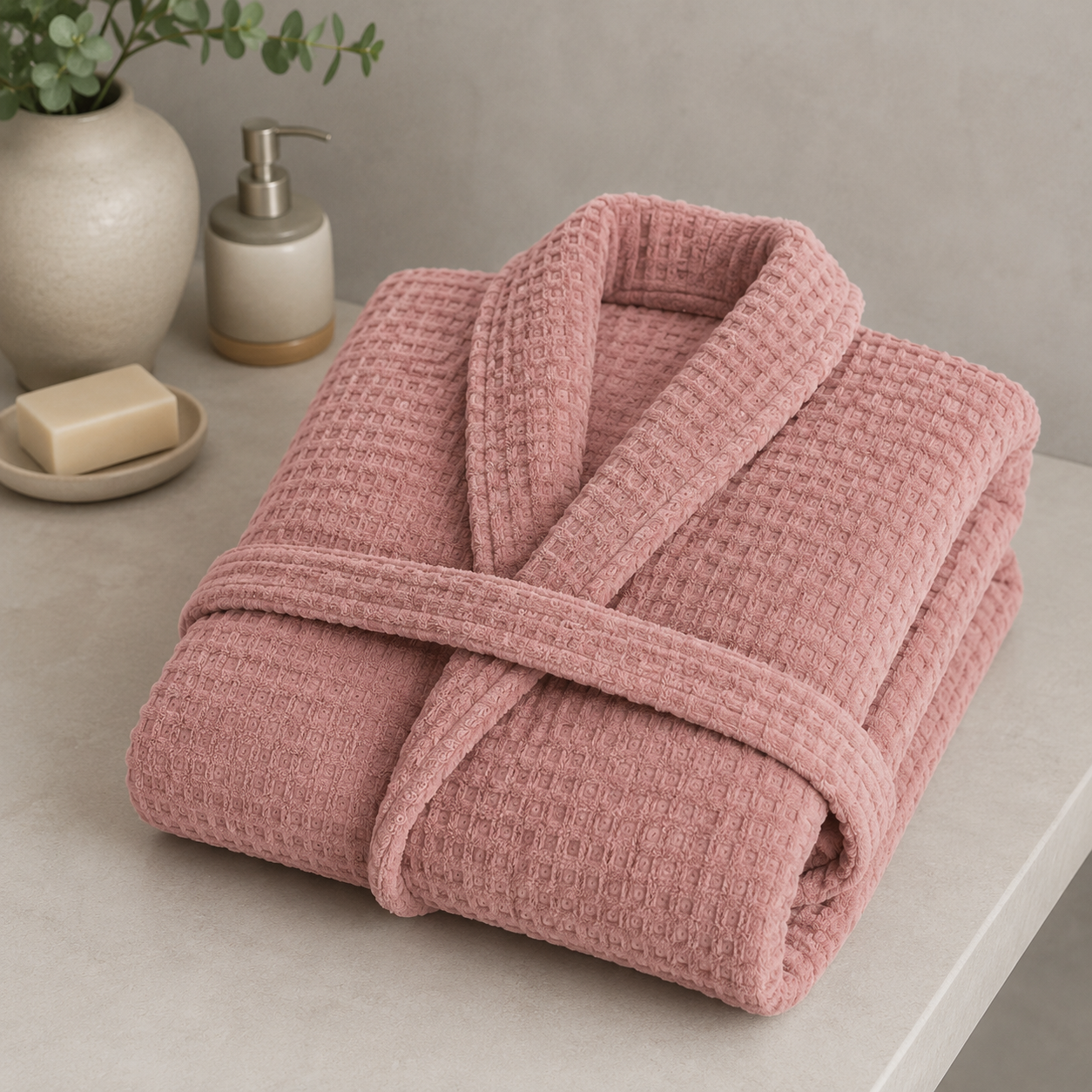Egyptian Cotton Velvet Textured Bathrobe – Embossed Fabric