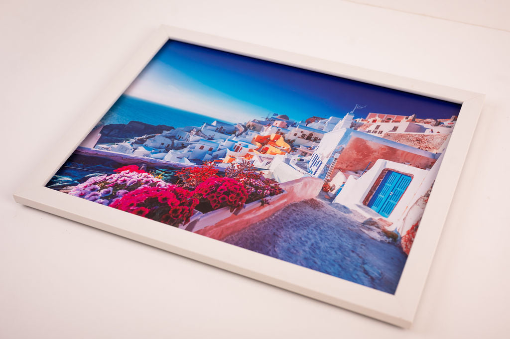 Oia Framed Tableau