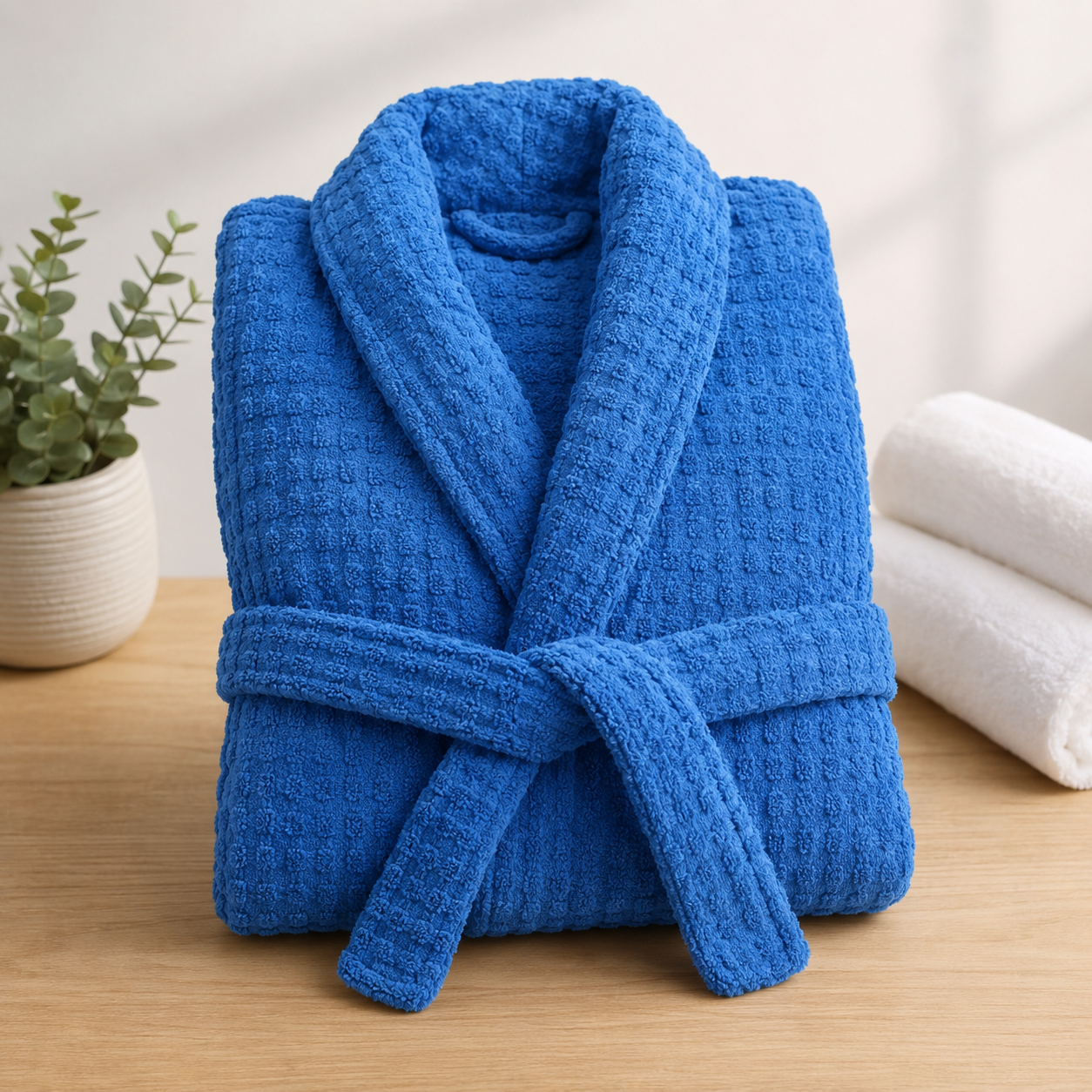 Egyptian Cotton Velvet Textured Bathrobe – Embossed Fabric