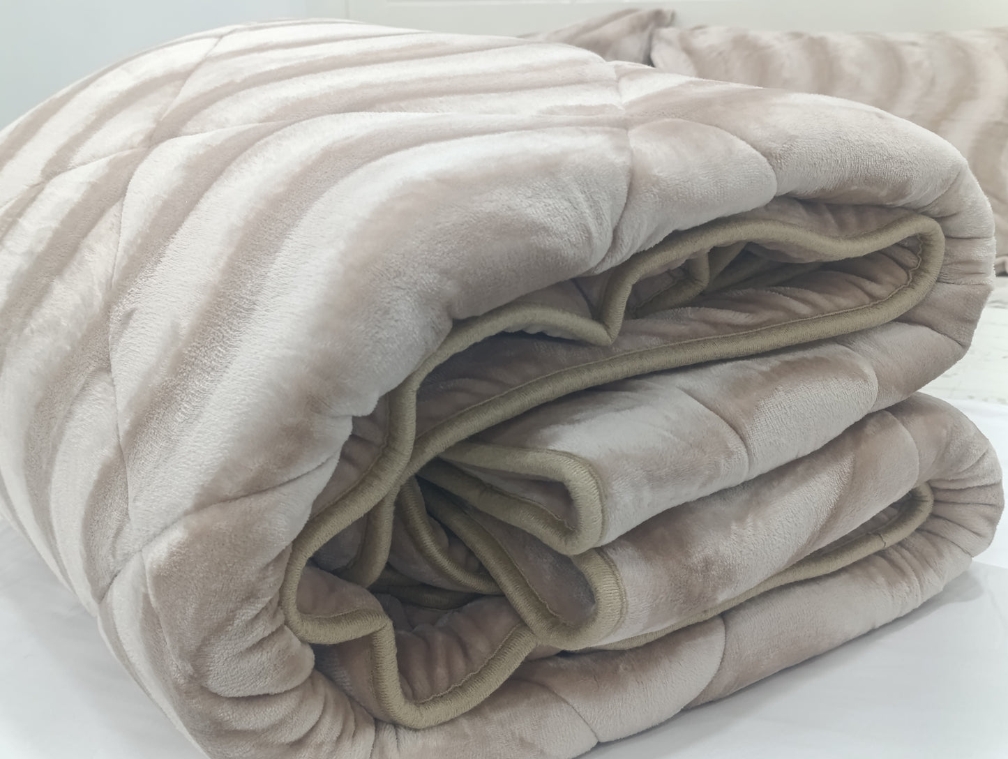 Blanket Duvet Set -Beige 3 Pieces