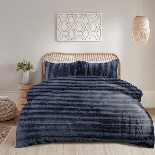 Blanket Duvet Set -Graphite Blue 3 pieces
