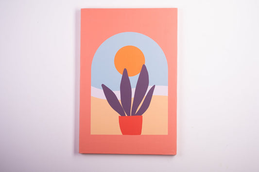 Minimal Cactus Canvas Tableau