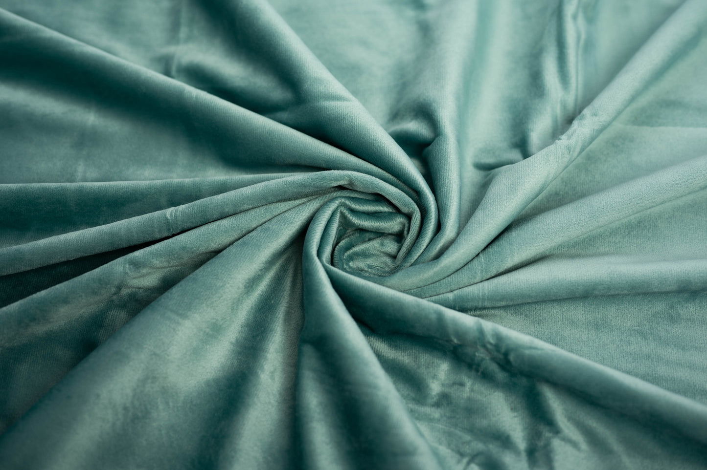 Velvet Curtain - Mint Green