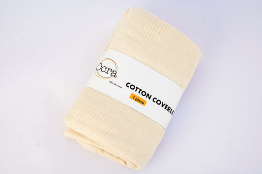 Cotton Coverlet - Light Beige