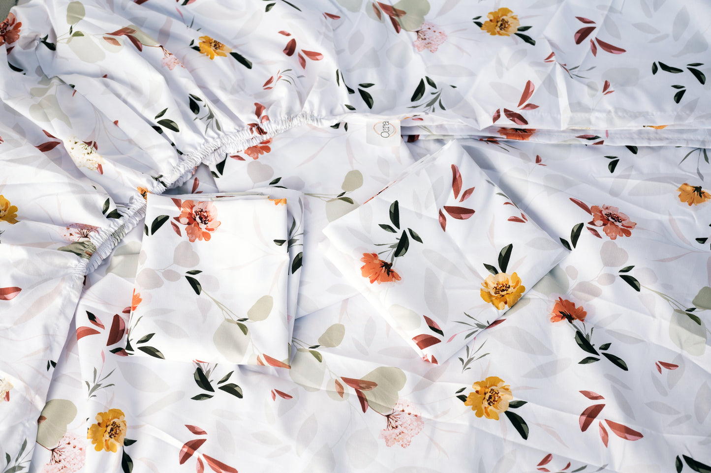 Printed Microfiber Bed Sheet - Roses