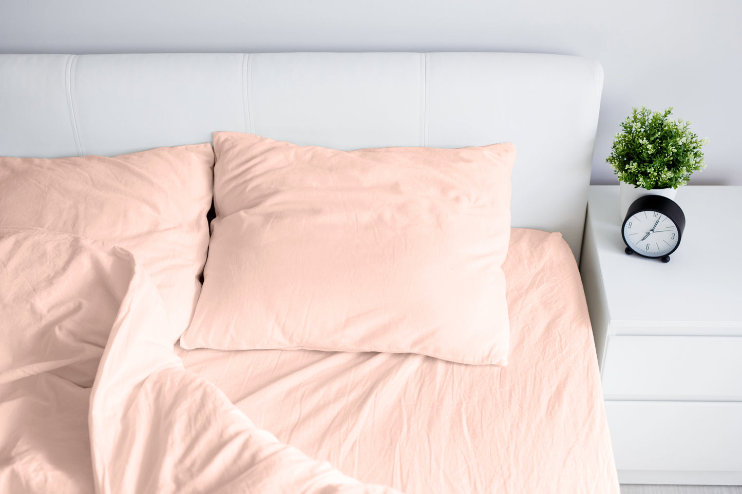 Microfiber Bed Sheet - Light Salmon