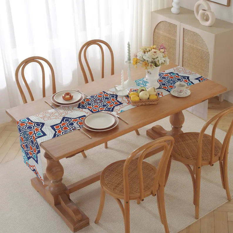 Moroccan Geometric Pattern Table Cover