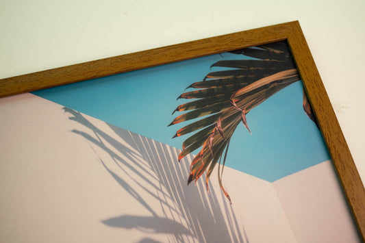 Palm Tree Leaves Framed Tableau