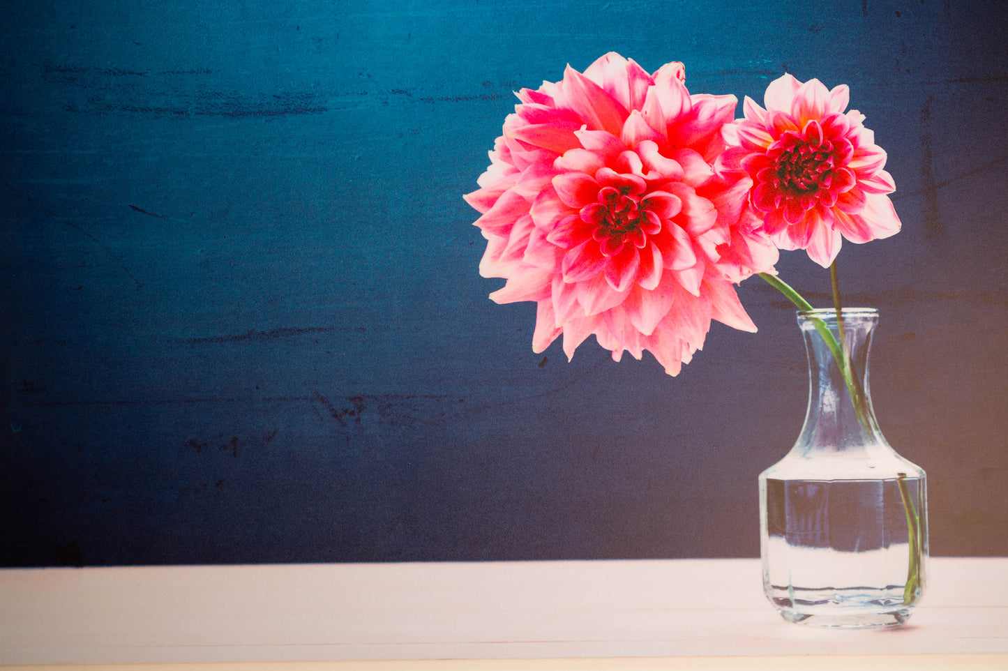 Pink Flowers Framed Tableau