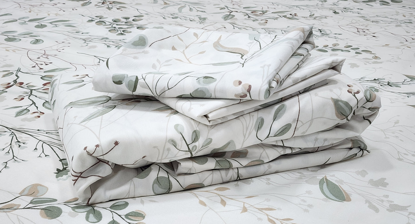 Cotton Bed Sheet Set - 3 Pieces  - Olivia