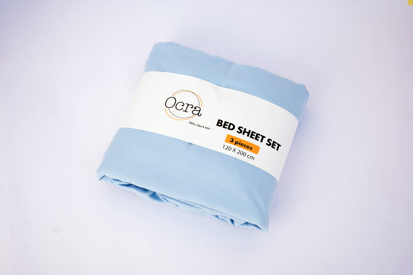 Microfiber Bed Sheet - Blue