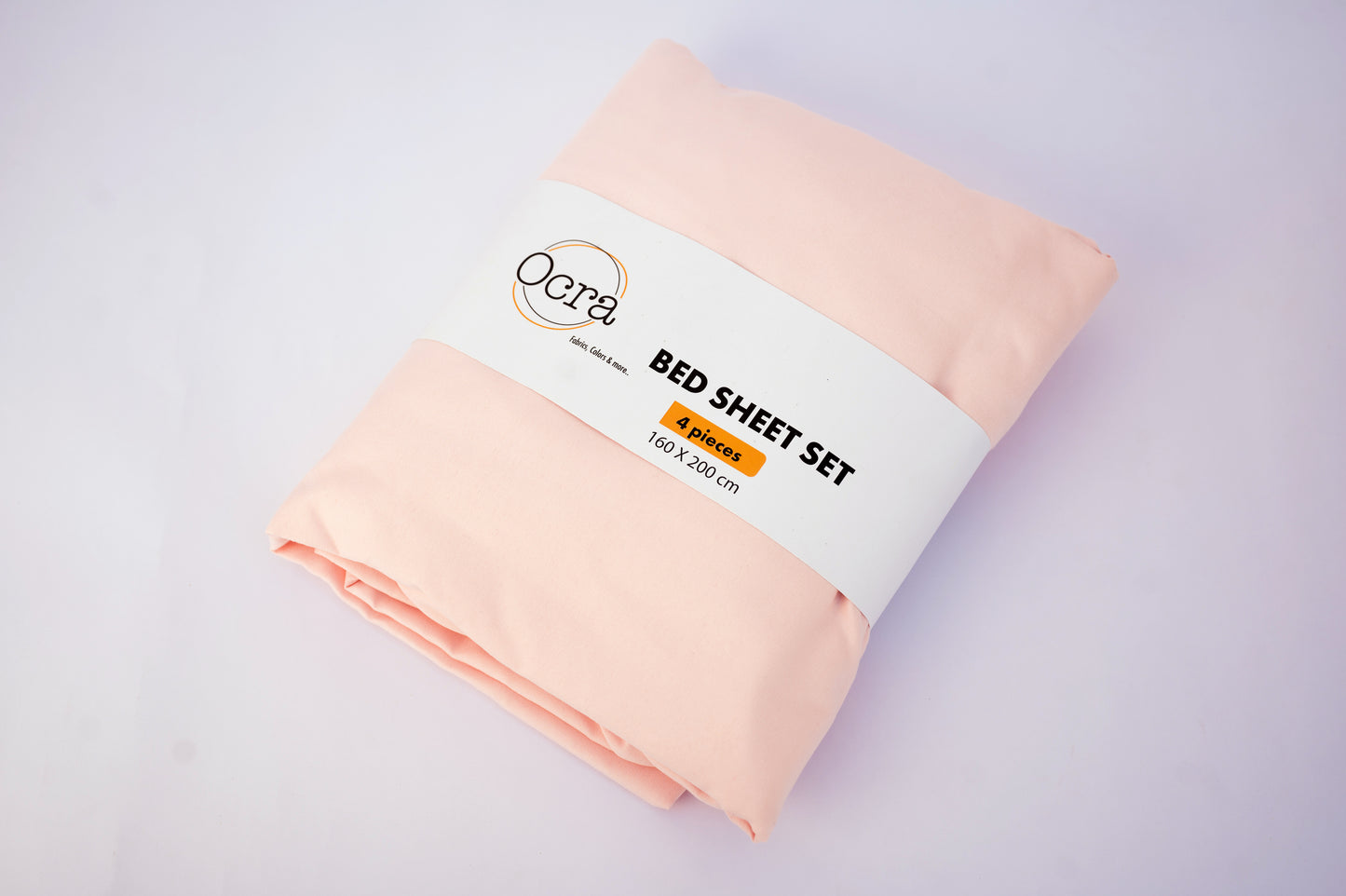 Microfiber Bed Sheet - Light Salmon