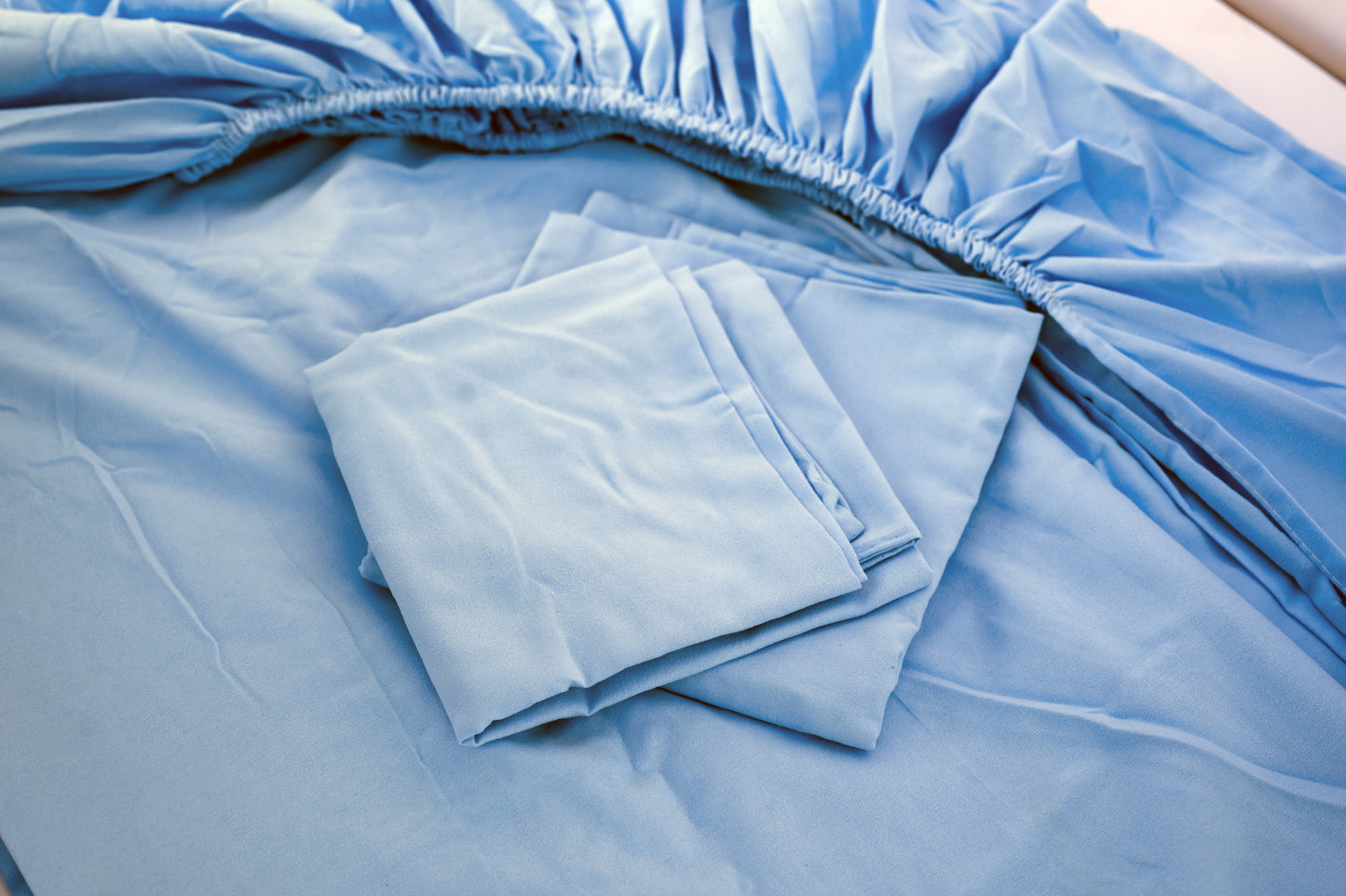 Microfiber Bed Sheet - Blue