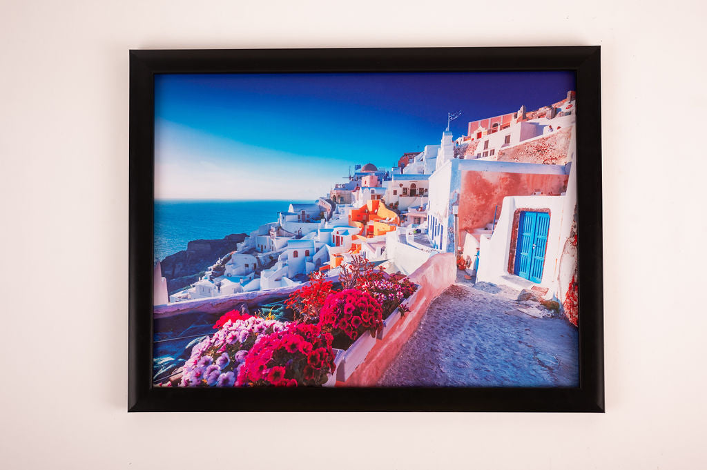 Oia Framed Tableau