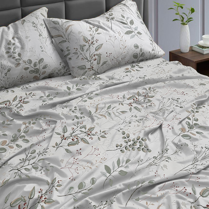 Cotton Bed Sheet Set - 3 Pieces  - Olivia